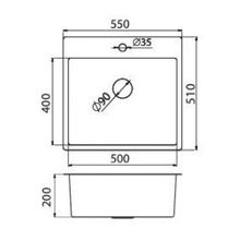 Мойка Orivel Quadro Artinox 500 B 158263