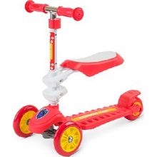 Megarion Трехколесный самокат с сиденьем Cosmic Zoo Galaxy Seat (красный)