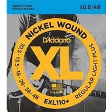 EXL110+ Nickel Wound Комплект струн для электрогитары, Regular Light Plus, 10.5-48, DAddario