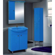 Misty Зеркальный шкаф Мисти 60 L голубой