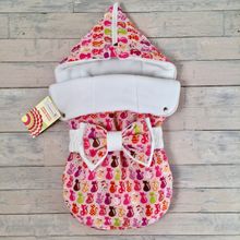 СуперМаМкет Конверт на выписку JustCute "Кошки" + бант (лето) JCL-KSK-BT