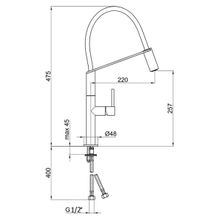 Webert Смеситель для кухни Oblique Pro OB920602015 хром черный