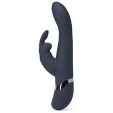 Тёмно-синий вибратор Oh My USB Rechargeable Rabbit Vibrator - 25,4 см. Темно-Синий