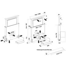 FALMEC DOWNDRAFT GLASS BLACK 120