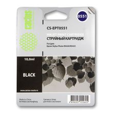 Картридж струйный Cactus CS-EPT0551 черный для Epson Stylus RX520 Stylus Photo R240 (10мл)