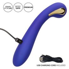 Фиолетовый вибромассажер с электростимуляцией Intimate Estim Petite G Wand - 19 см. (218390)