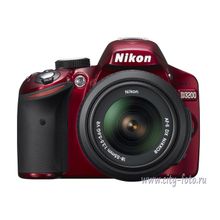 NIKON D3200 kit (18-55 VR) красный (red)