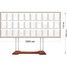 Напольный стенд с карманами 2680х1134 мм.