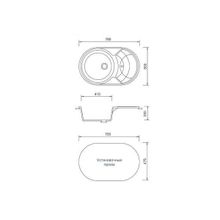Мойка кухонная AquaGranitEx M-18S (308) черный
