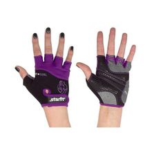 Перчатки для фитнеса STARFIT SU-113 черные фиолетовые серые р.M