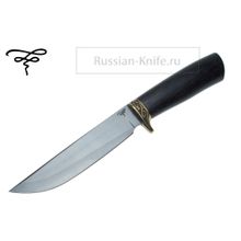 Булатный нож "077", (легированный булат), И.Пампуха, в бронзе