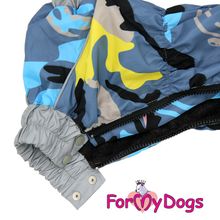 Тёплый комбинезон для таксы мальчика ForMyDogs серый FW505-2017 M