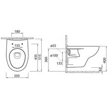 Чаша унитаза подвесного BelBagno LINEA BB9363CH