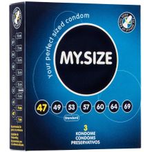Презервативы MY.SIZE размер 47 - 3 шт. прозрачный