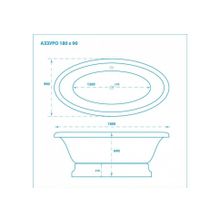 Ванна из литьевого мрамора Marmo Bagno Аззуро 180х90