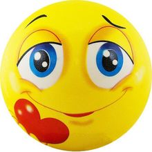 Мяч детский Funny Faces арт.DS-PP 207 12 см, желтый