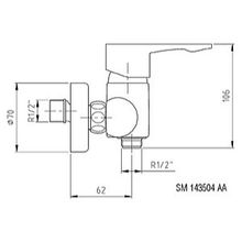 Смеситель SMARTsant Модерн SM143504AA для душа