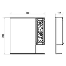 Зеркало-шкаф ASB-Mebel Альфа кристалл 80