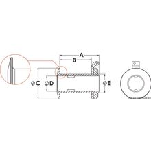 Osculati Seacock low edge chromed brass 11 2, 17.324.45