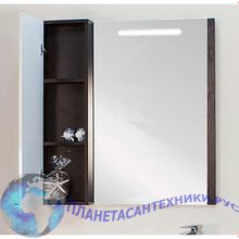 Шкаф зеркальный для ванны Акватон - БРАЙТОН 80 венге 1A186102BR500