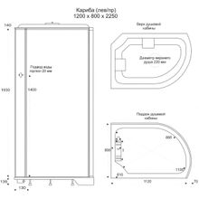 Bas Душевая кабина Кариба 120 белая L R