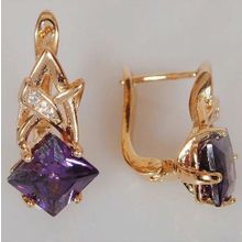 Серьги с аметистом "Нимфа"