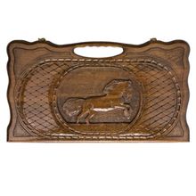 Нарды резные "Лошадь" с ручкой 60, Haleyan (kh029-6)