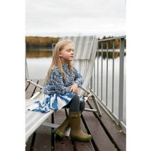 Leya.me Юбка из льна сине-белая ALD 051