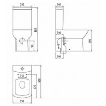 Creavit Унитаз Lara LR361 к стене, белый