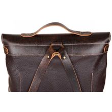 Кожаный рюкзак Школьник темно-коричневый