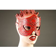 Подиум Красная маска-очки с фурнитурой в виде заклепок