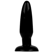 Чёрная анальная пробка с присоской - 13,5 см. Черный