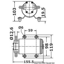 Osculati Pumpe for oil, gasoil, viscous fluids 24 V, 16.190.61