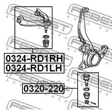 Рычаг Подвески Верхний | Перед Прав | Honda Cr-V Rd1 Rd2 1997-2001 Febest арт. 0324RD1RH