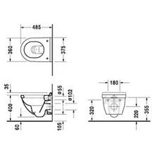 Унитаз подвесной Duravit Starck 3 22270900001-WG антигрязевое покрытие