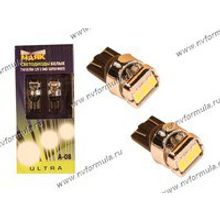 Лампа светодиод 12V W2.1х9.5d T10 3SMD(2835) А-08 белая 2шт