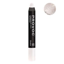 Водостойкие тени-карандаш #02 цвет Жемчужный с шиммером Provoc Eye Shadow Pencil Shake