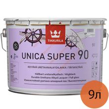 ТИККУРИЛА Уника Супер 90 лак глянцевый (9л)   TIKKURILA Unica Super 90 лак по дереву глянцевый (9л)