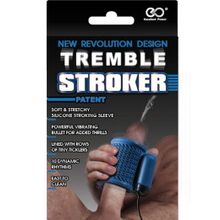 Синий вибромастурбатор TREMBLE STROKER