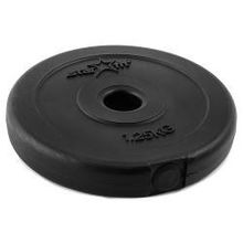 Диск (блин) пластиковый STARFIT BB-203  1,25 кг, d=26 мм, черный