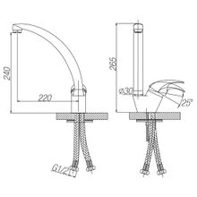 Смеситель Paulmark Holstein Ho212012-401 для кухни антрацит