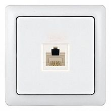 Розетка телефонная 1xRJ11 HIT, белый |  код. RT-4A3-B |  Schneider Electric