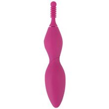 Ярко-розовый клиторальный вибратор с 3 насадками Spot Vibrator with 3 Tips - 17,9 см. (234781)