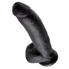 Чёрный фаллоимитатор 9  Cock with Balls - 22,9 см. Черный