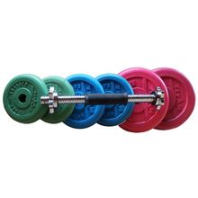 Гантель обрезиненная цветная разборная BARBELL 20кг