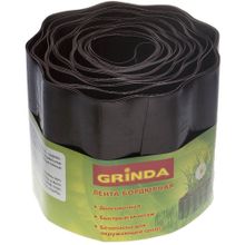 Лента бордюрная Grinda, цвет коричневый, 15смх9м