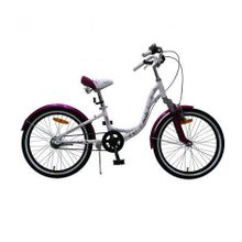 NOVATRACK Butterfly (3ск,планет.втулка,алюм.рама,аморт.вилка,тормоз Vbr,Shimano Nexus)(X61663-К, колесо 20", белый сиреневый)