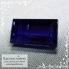 Бархатно-синий кианит (дистен) из Непала огранка багет 15x8мм 9,41 карат