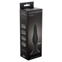 Lola toys Темно-серая анальная пробка Slim Anal Plug Large - 12,5 см.