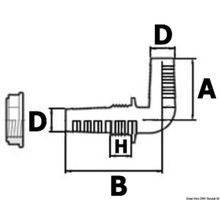 Osculati Thermopolymer bulkhead 1 x 26-29 mm, 17.237.04